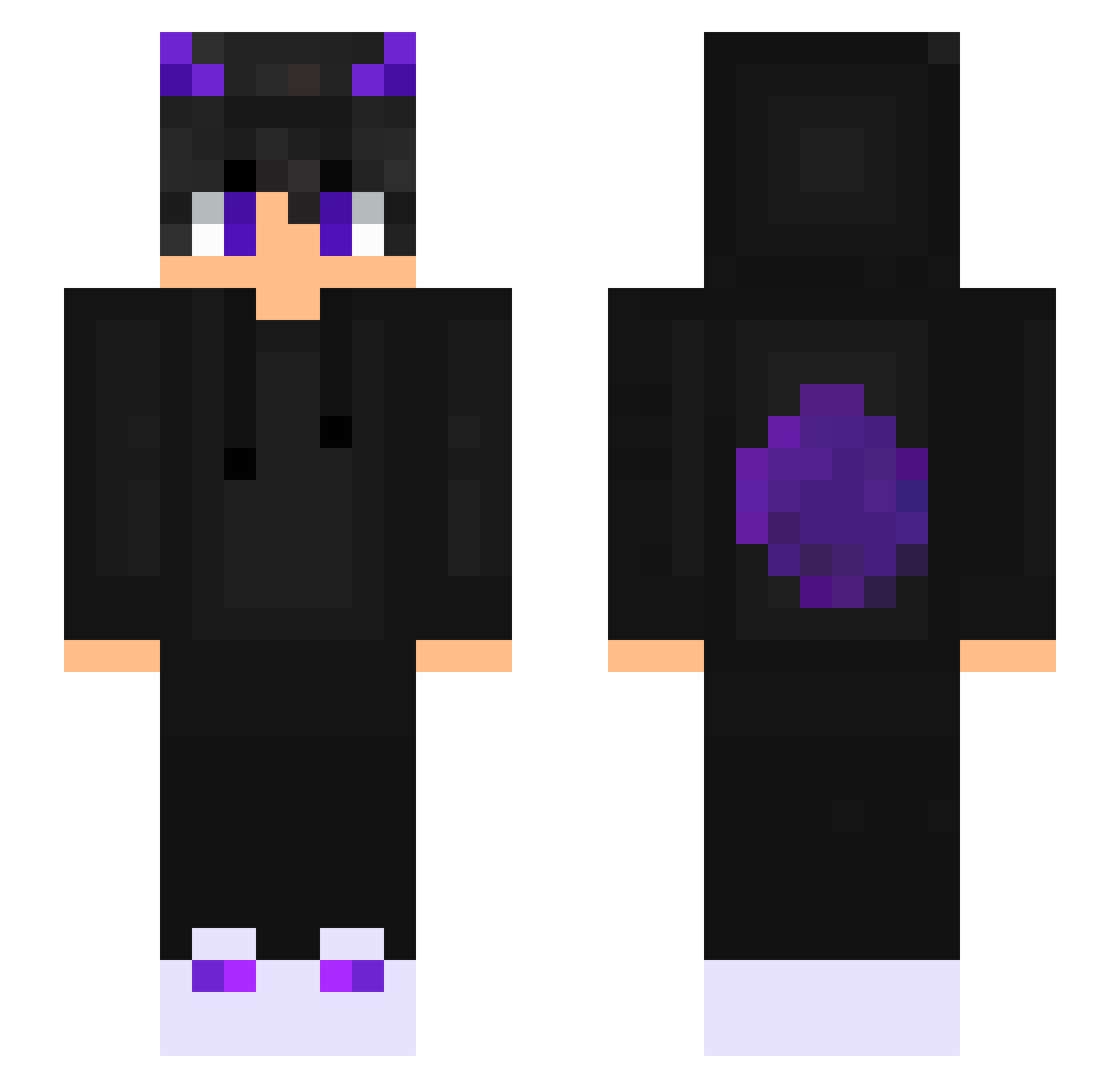 Valdasek Minecraft skin, front and back view