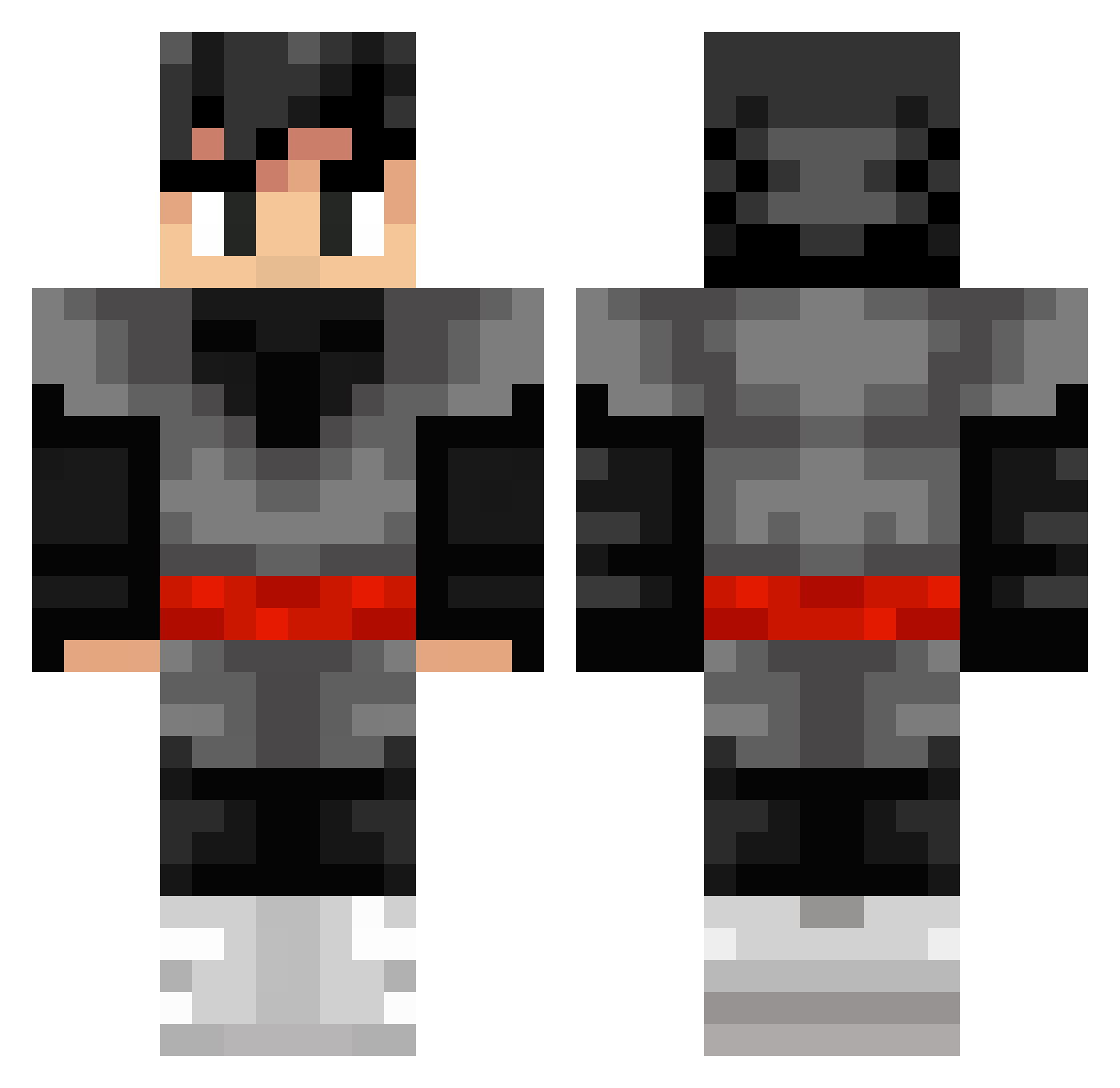 Kevin_Fiber Minecraft skin, front and back view