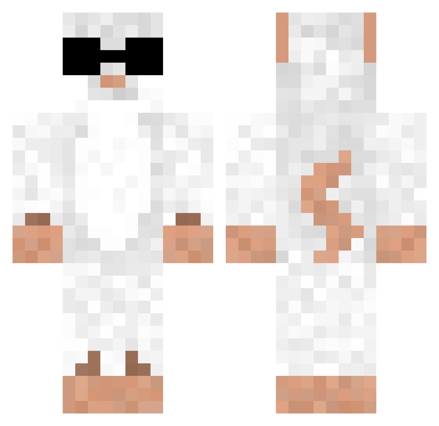 GremuXD Minecraft skin, front and back view