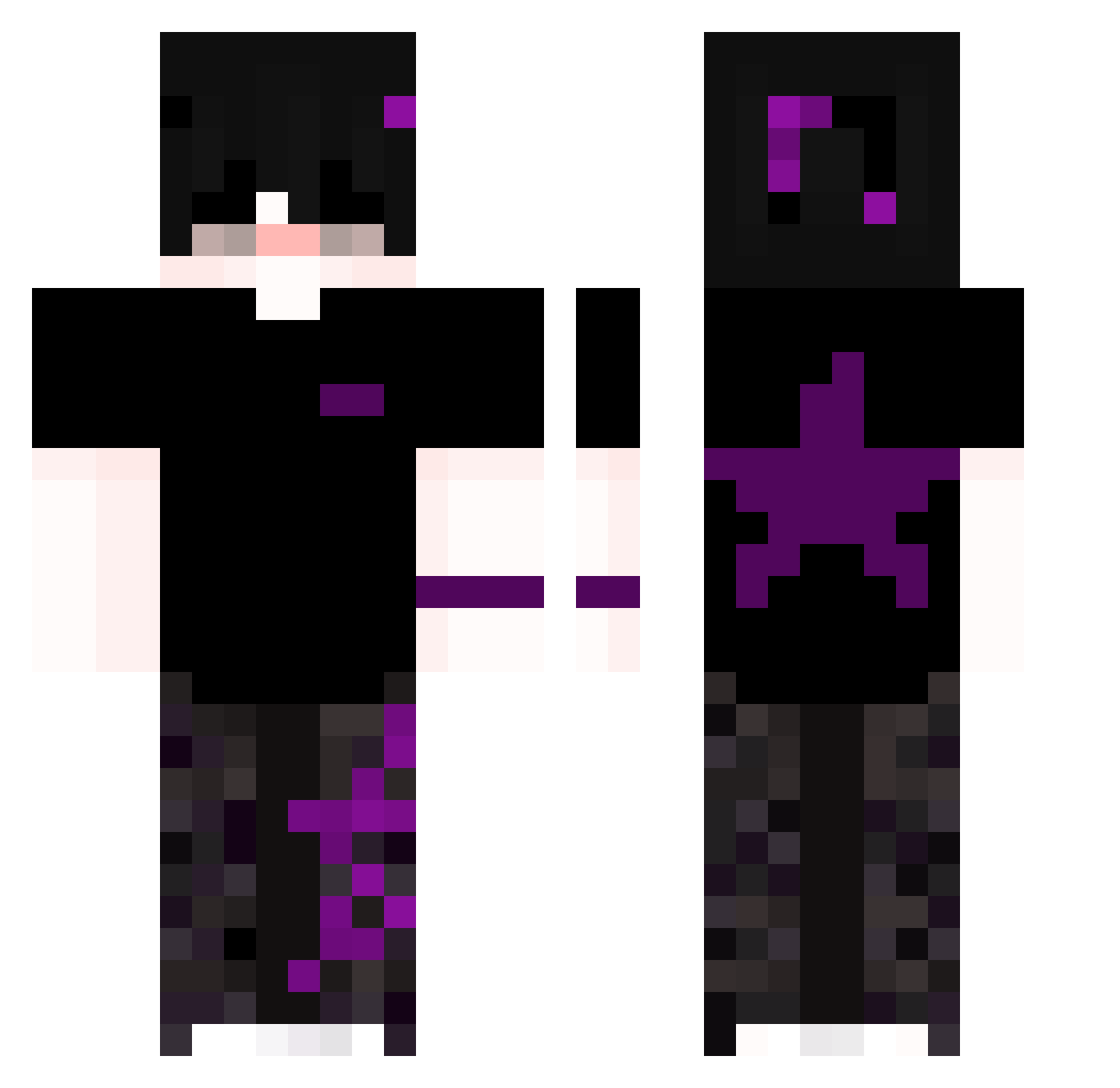 Voxerr00 Minecraft skin, front and back view
