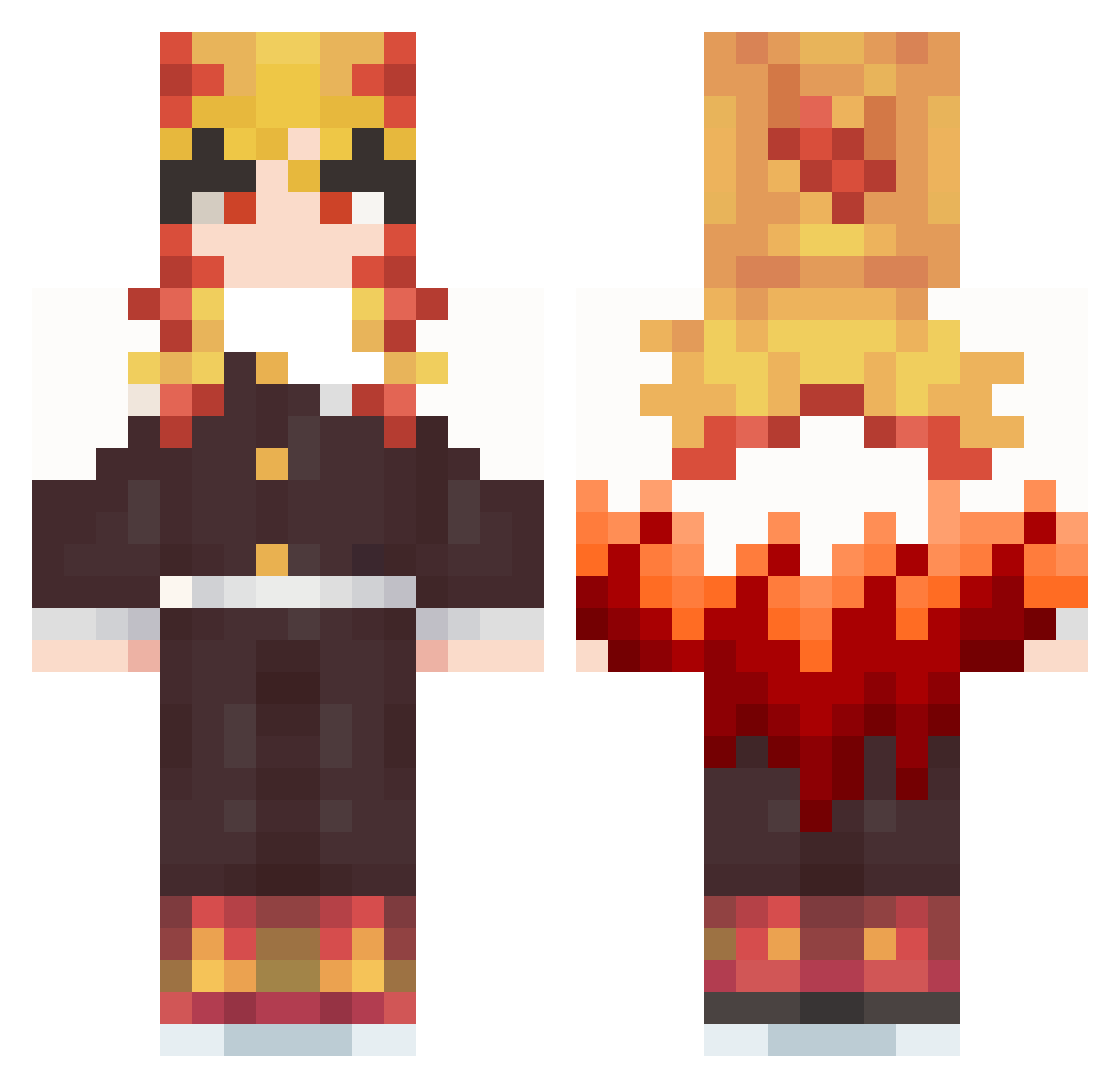 JMonroe Minecraft skin, front and back view