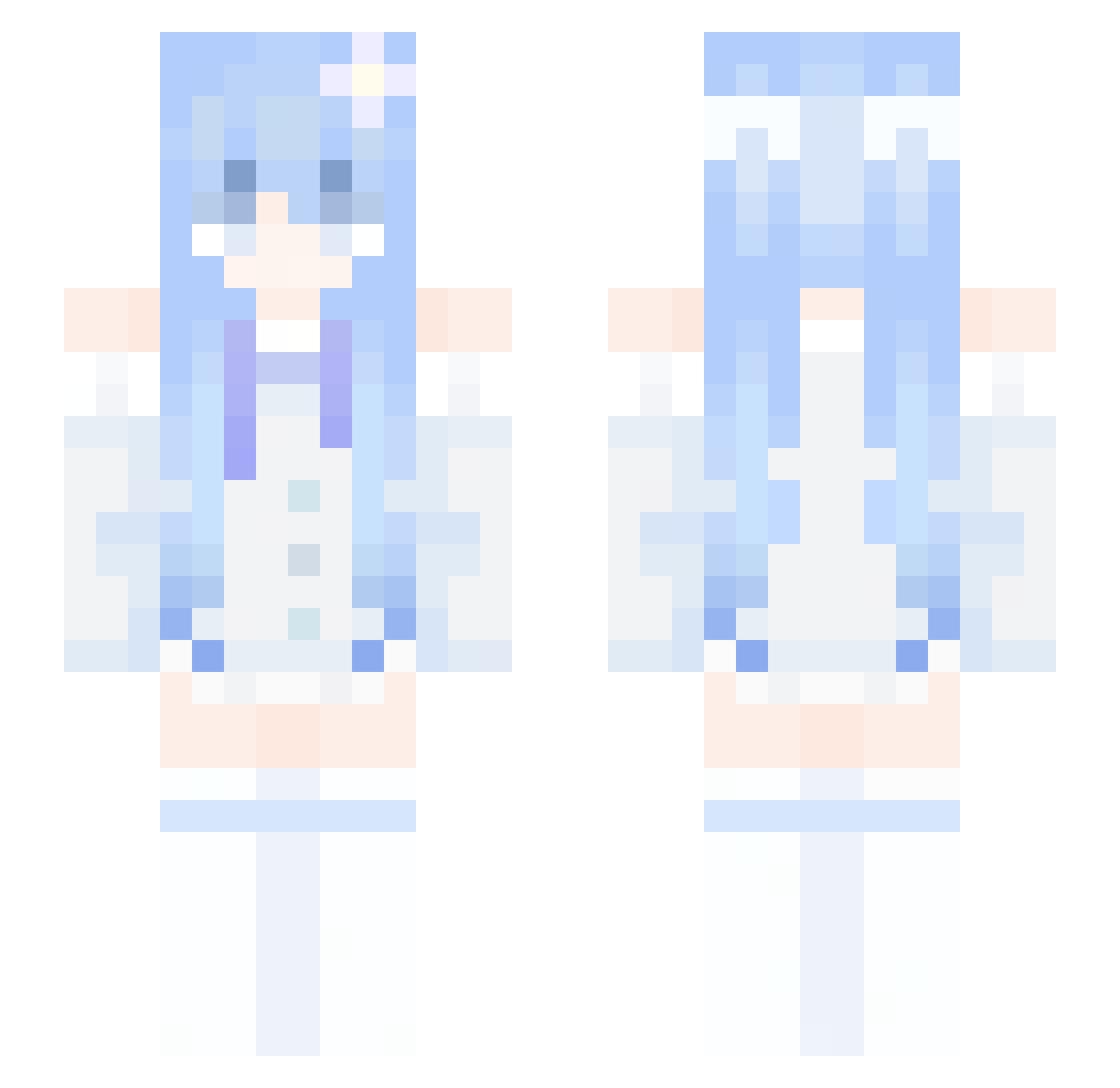 EarniBakaGirl67 Minecraft skin, front and back view