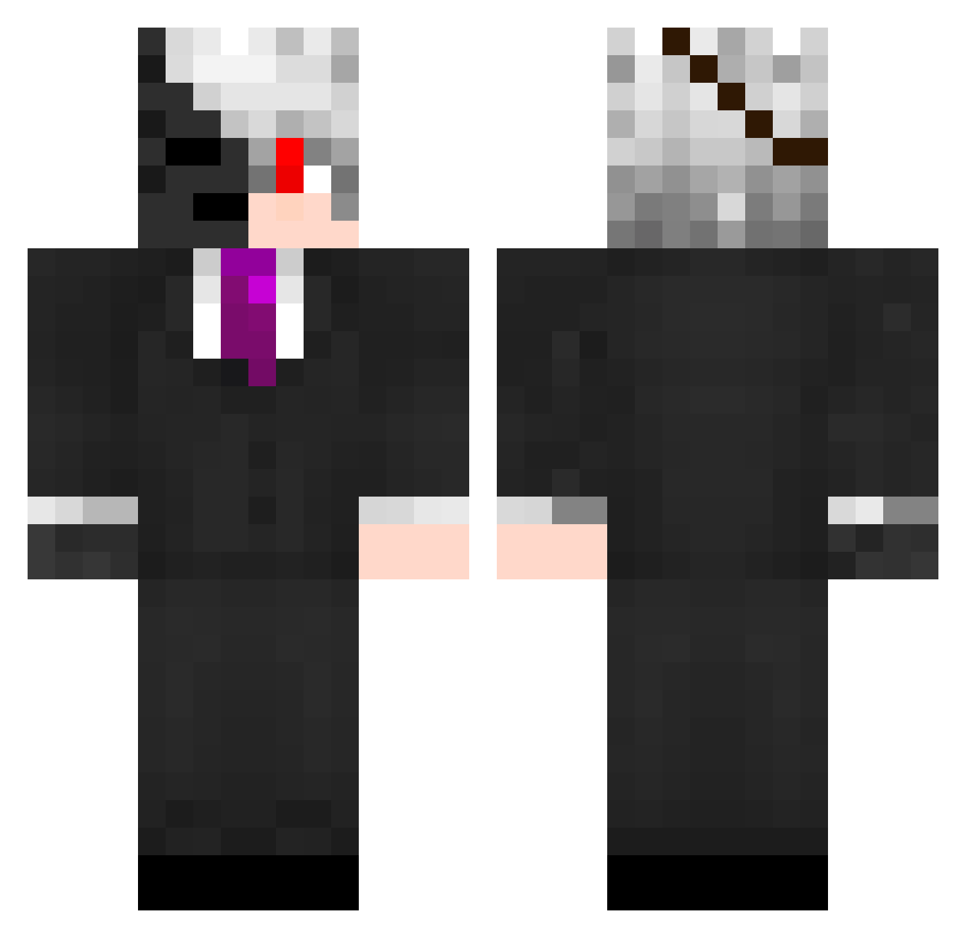 _Darkxz Minecraft skin, front and back view