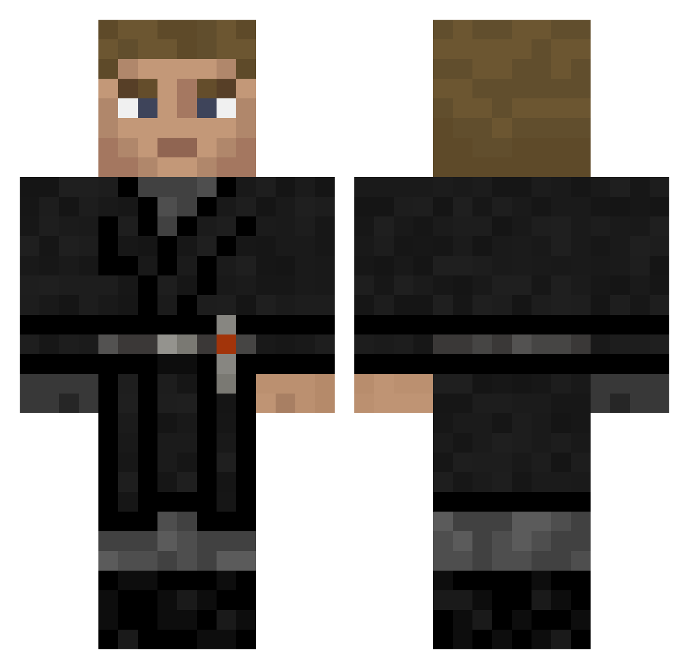 Gunlaug_Ormtunga Minecraft skin, front and back view