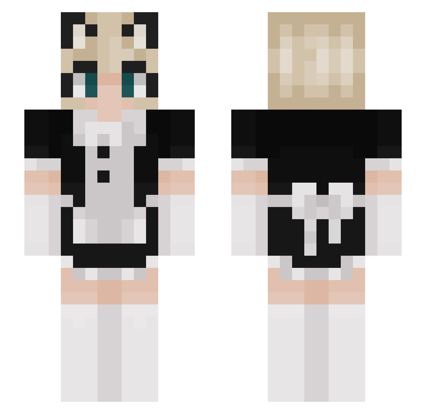 CookieTheSage Minecraft skin, front and back view