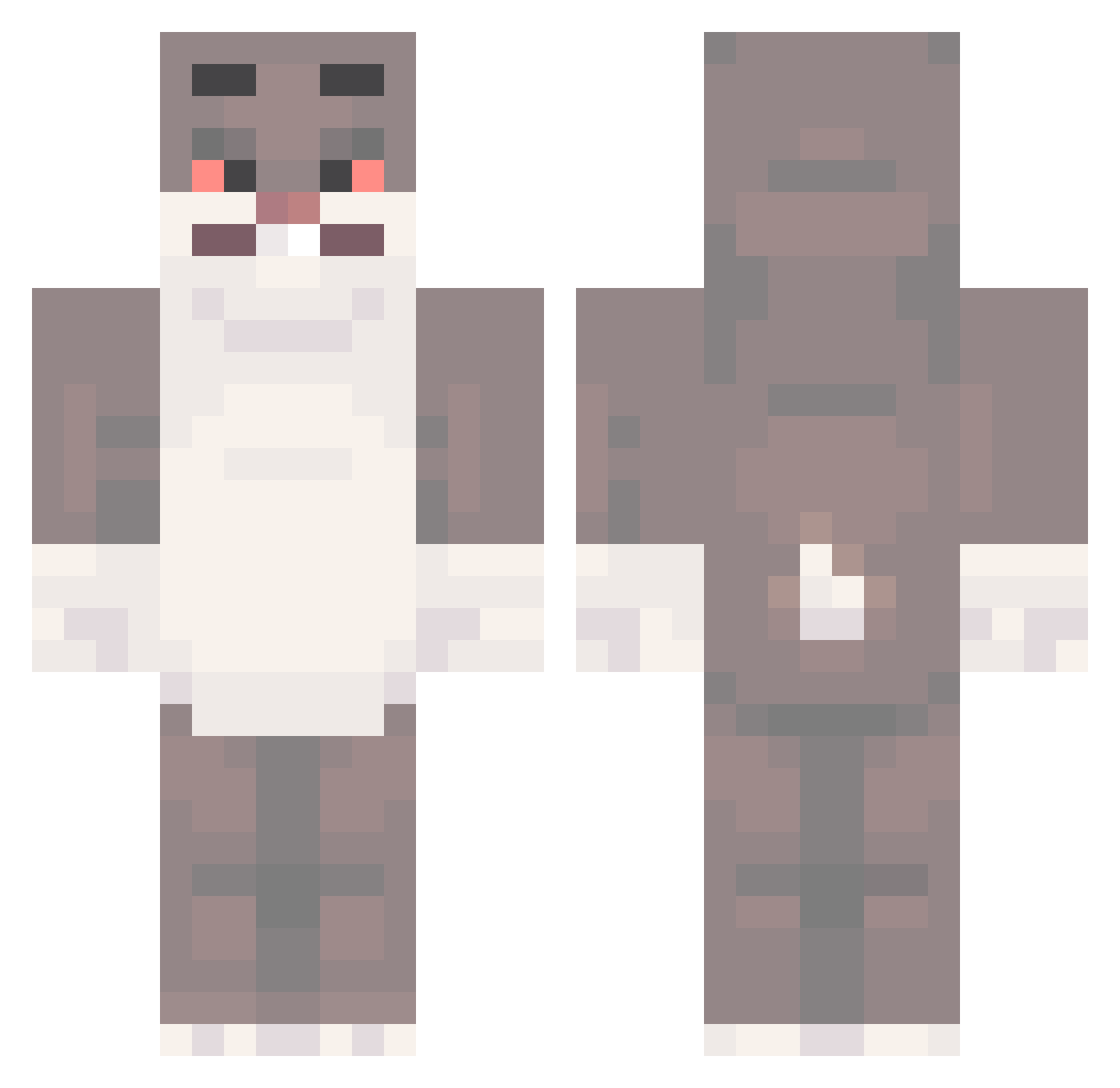 herbertr Minecraft skin, front and back view