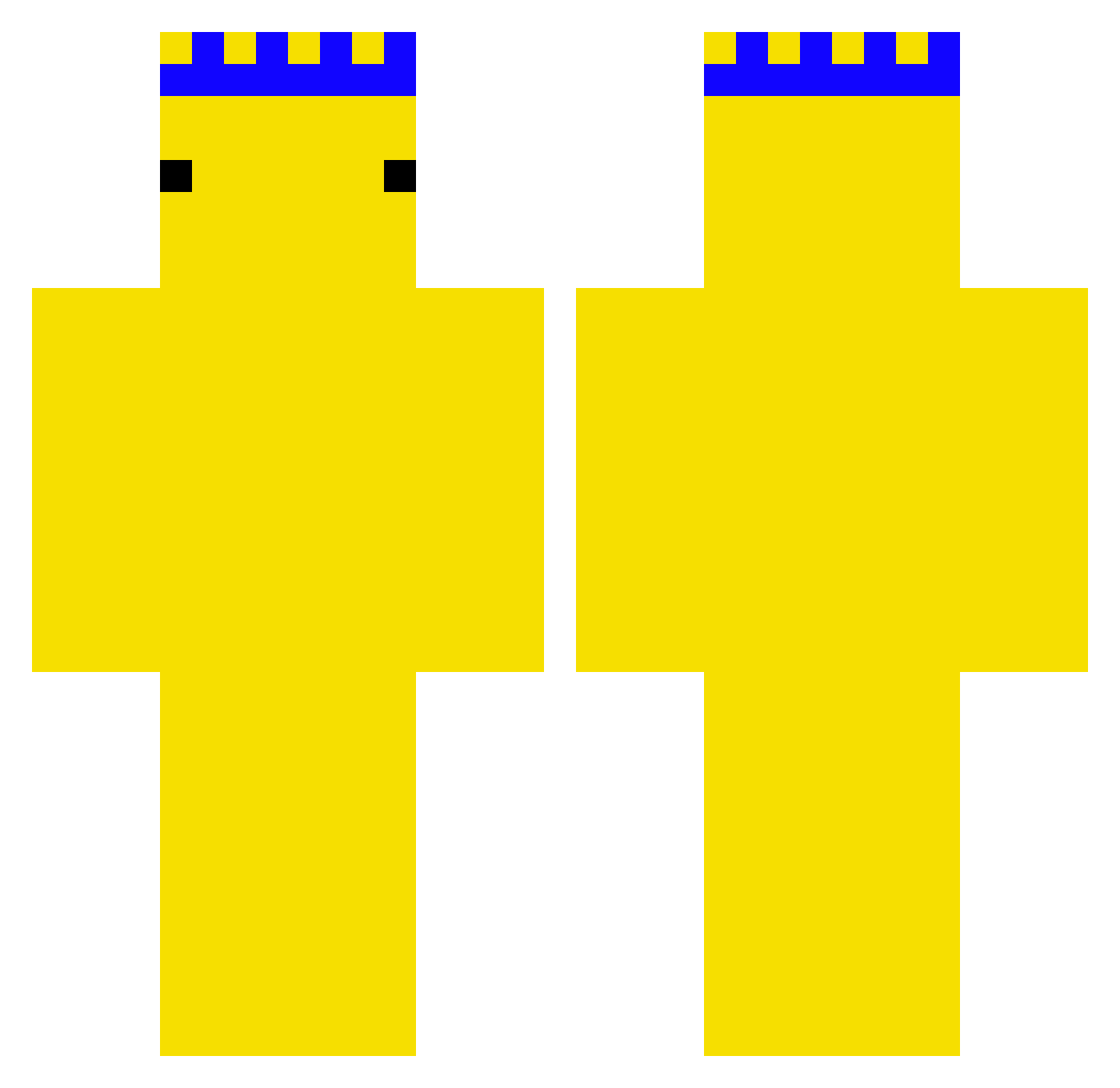 Sobhanpro1234 Minecraft skin, front and back view