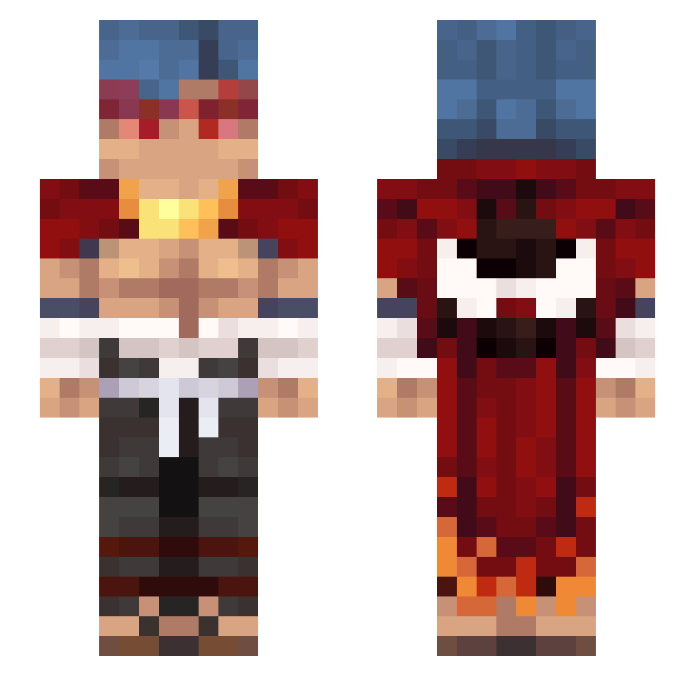 3nVeY Minecraft skin, front and back view
