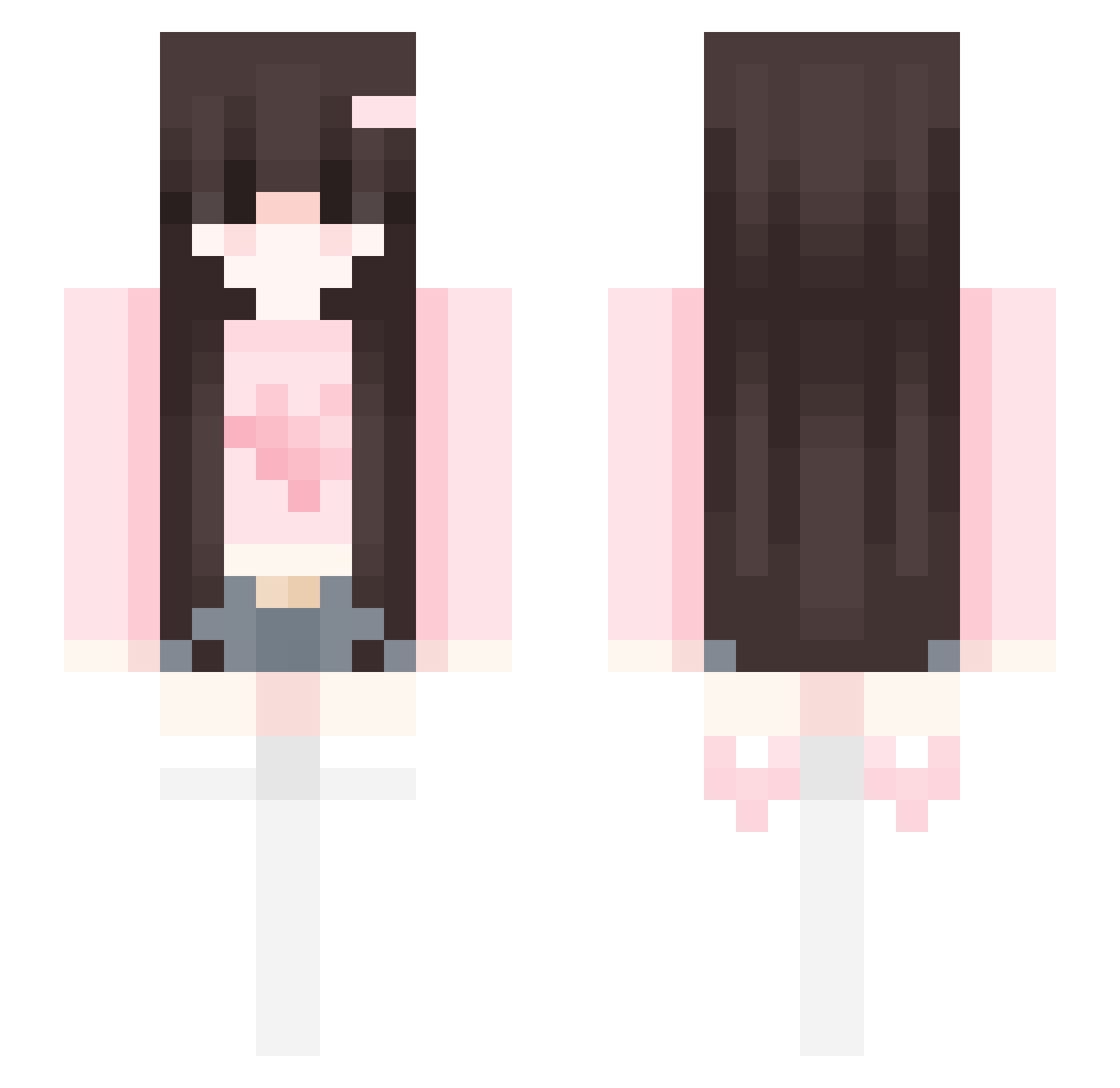 Craftihh Minecraft skin, front and back view
