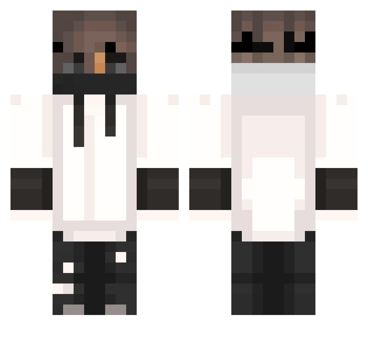 Zeyphe Minecraft skin, front and back view