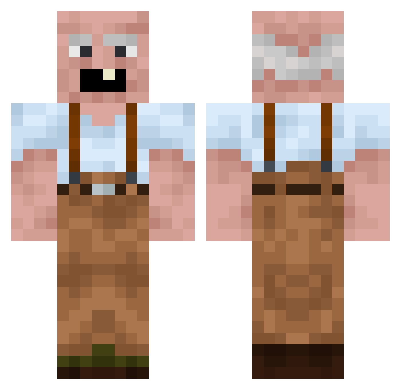 _Gerald_GHG Minecraft skin, front and back view