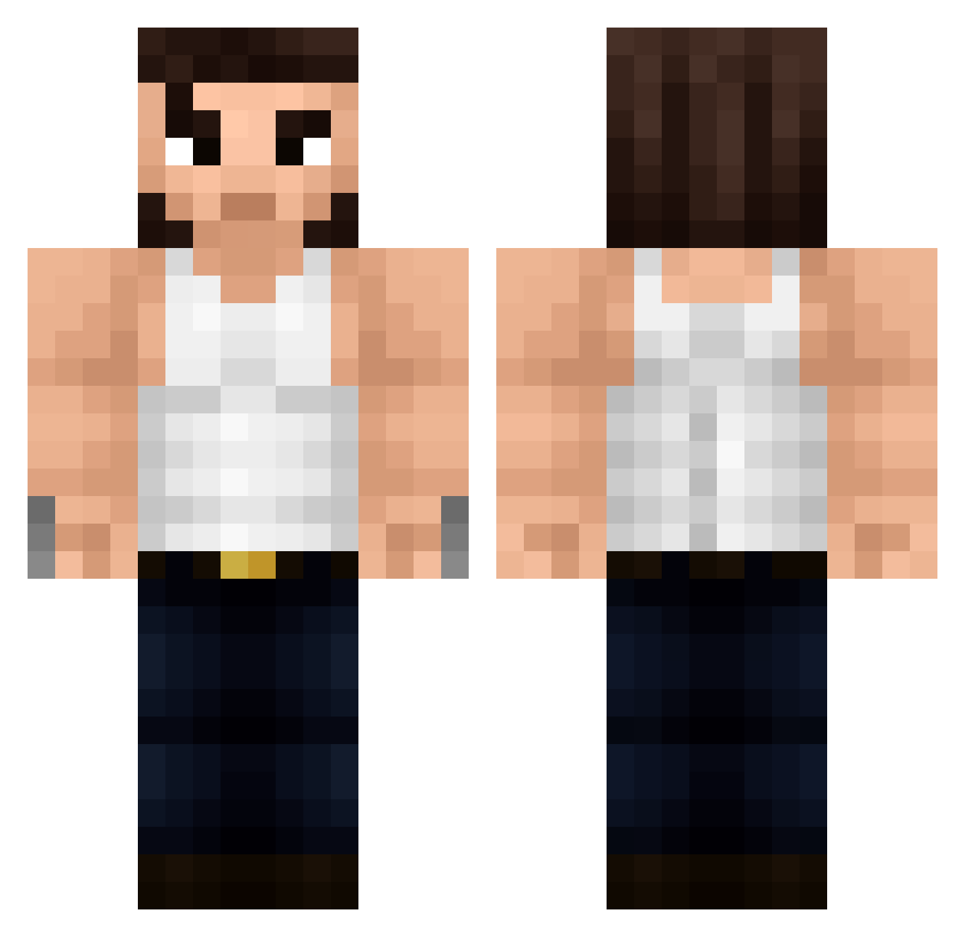 Pyrethrum Minecraft skin, front and back view