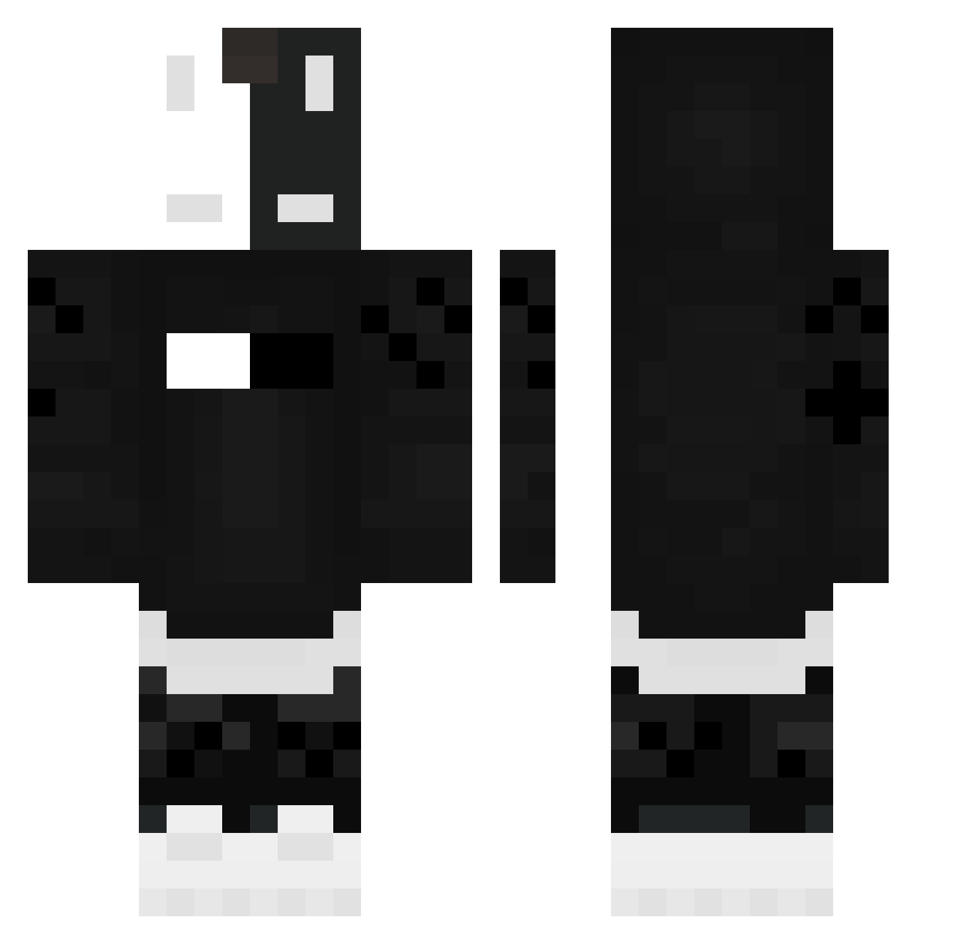 YAMI18 Minecraft skin, front and back view