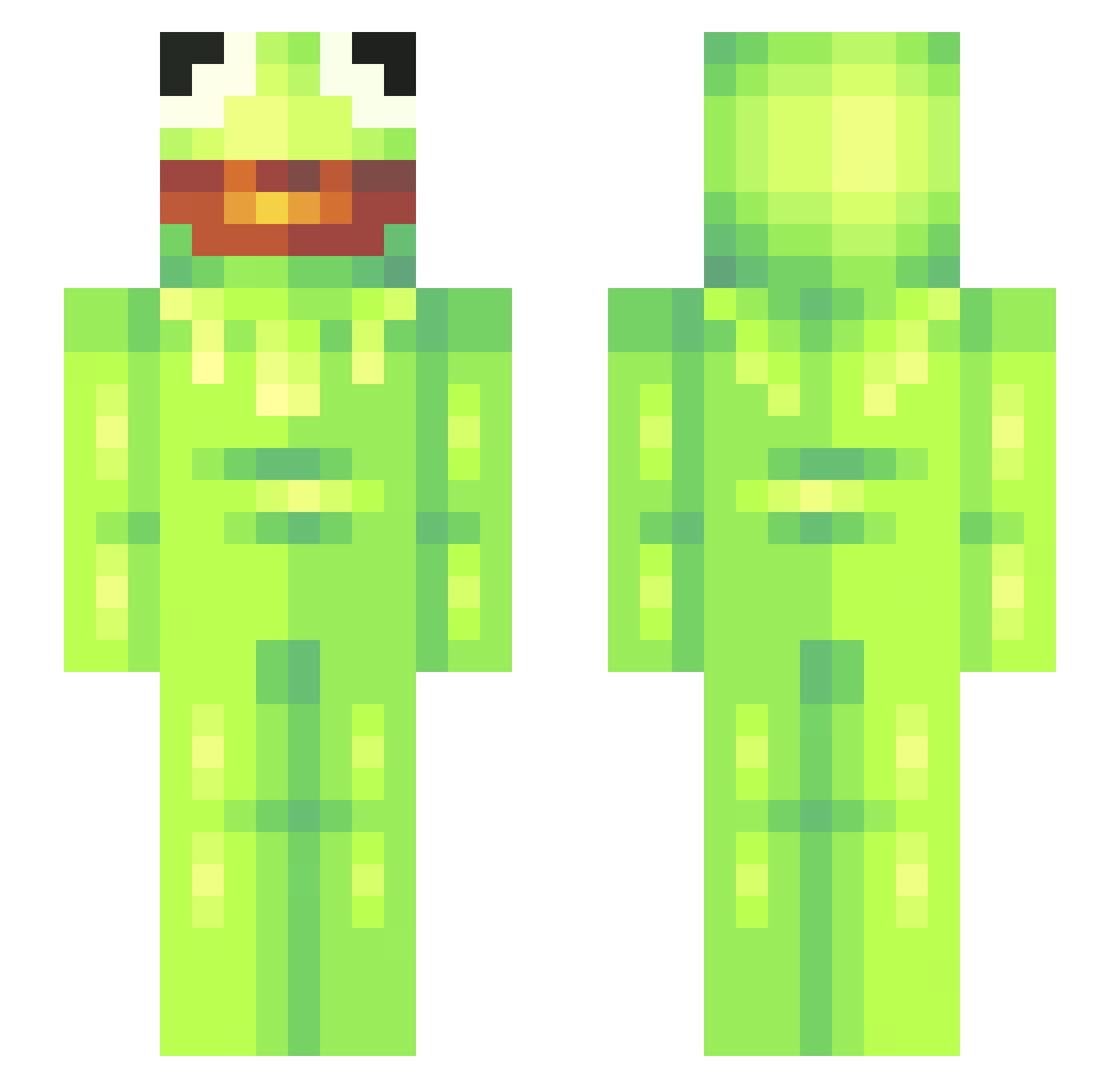 1MetaN Minecraft skin, front and back view