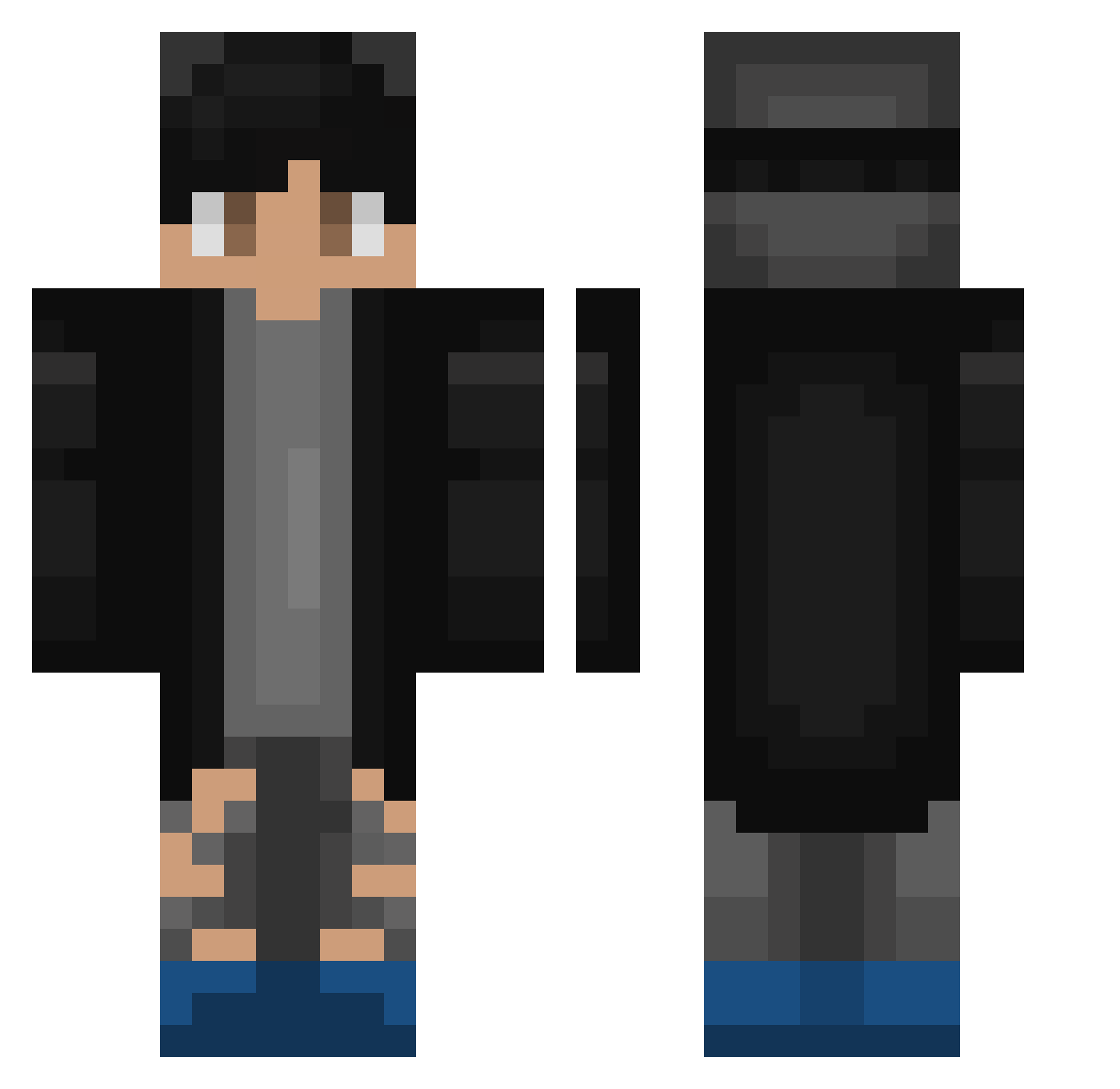 PVPMasterMike387 Minecraft skin, front and back view