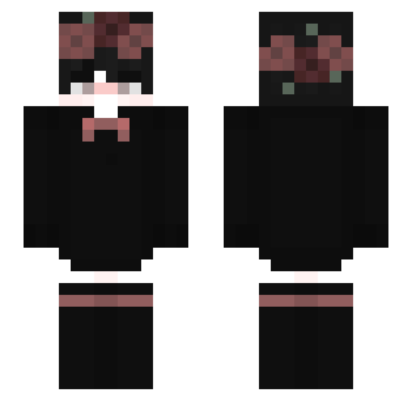 Pssssych0 Minecraft skin, front and back view