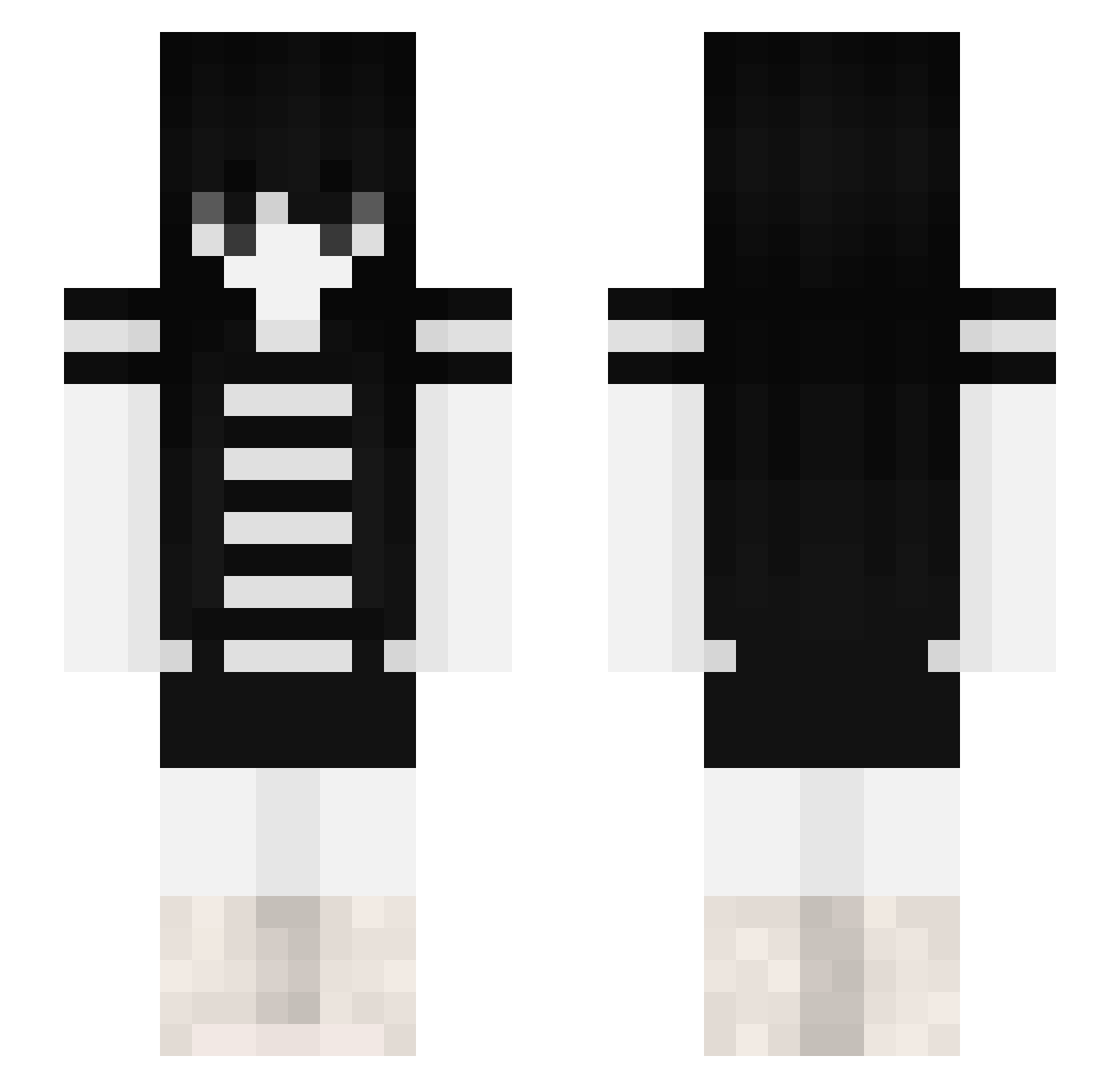 lavkoz Minecraft skin, front and back view