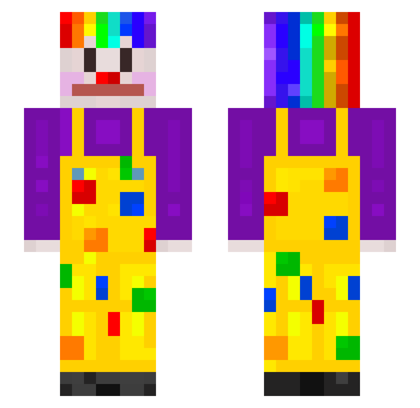 agata Minecraft skin, front and back view