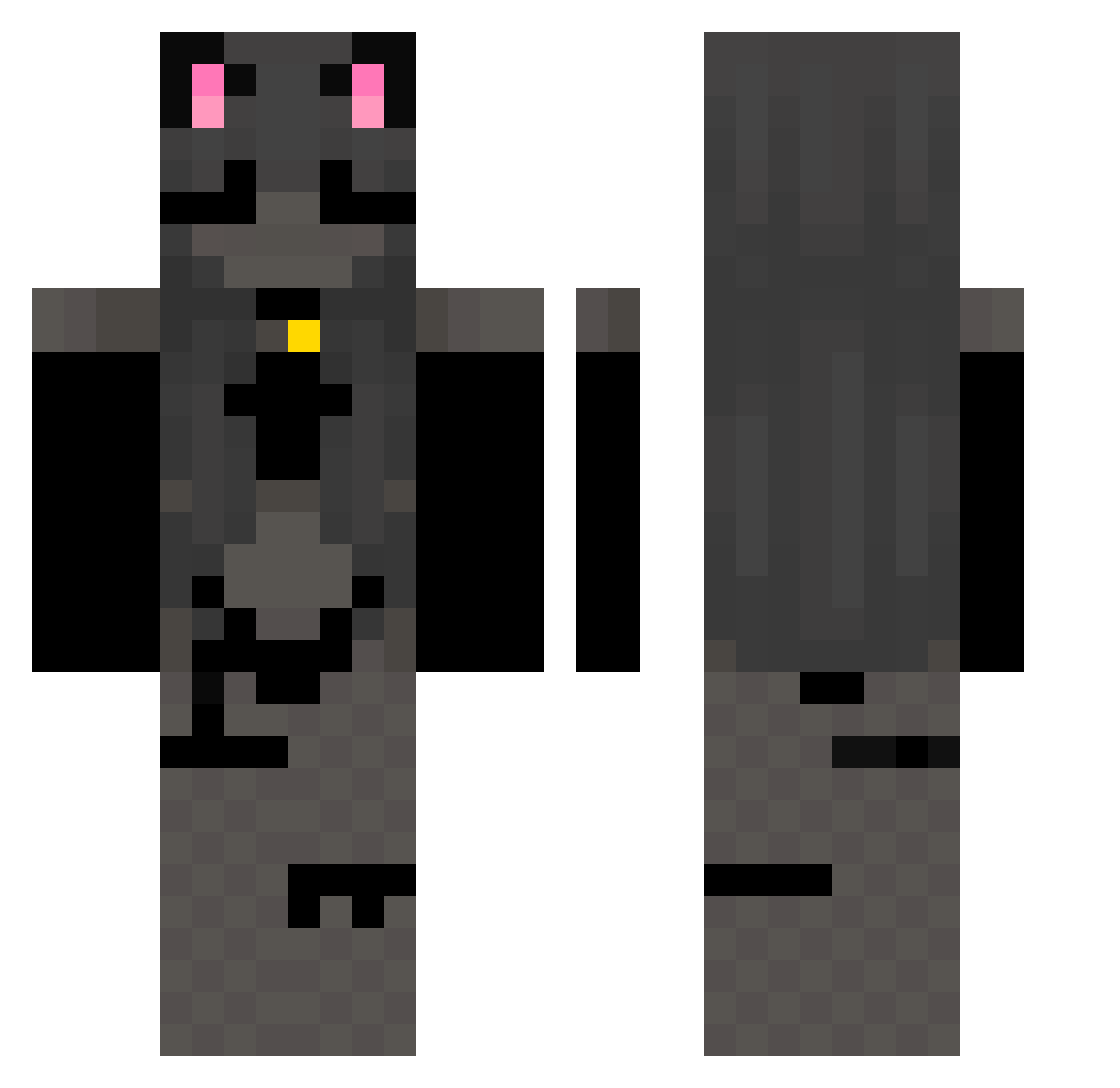 Timinator7300 Minecraft skin, front and back view