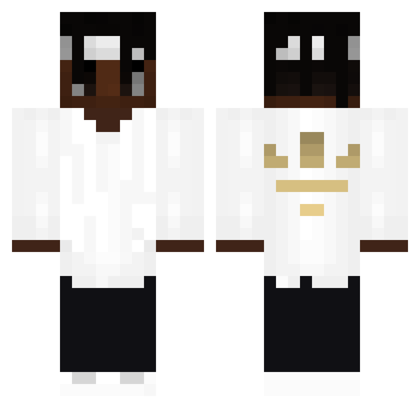 ByHaarD Minecraft skin, front and back view