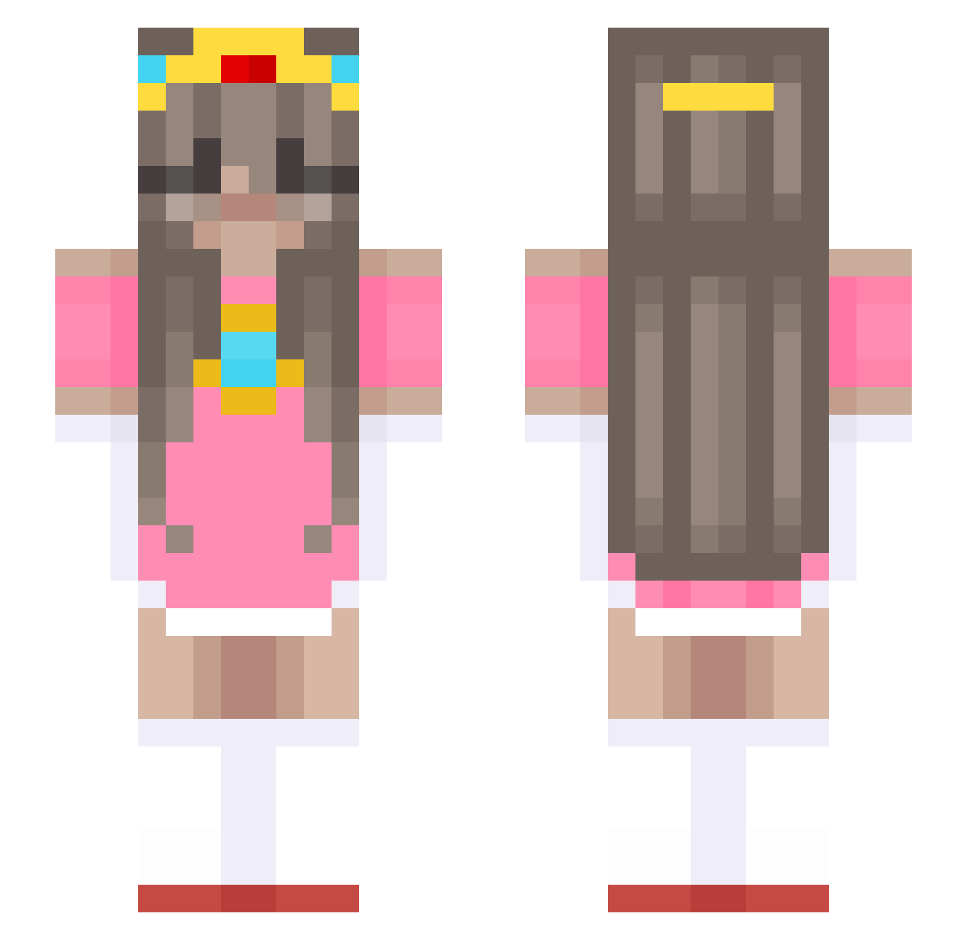 mogiogogo Minecraft skin, front and back view