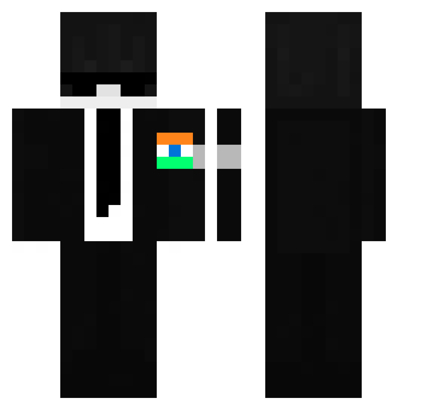 RealChrisYT Minecraft skin, front and back view