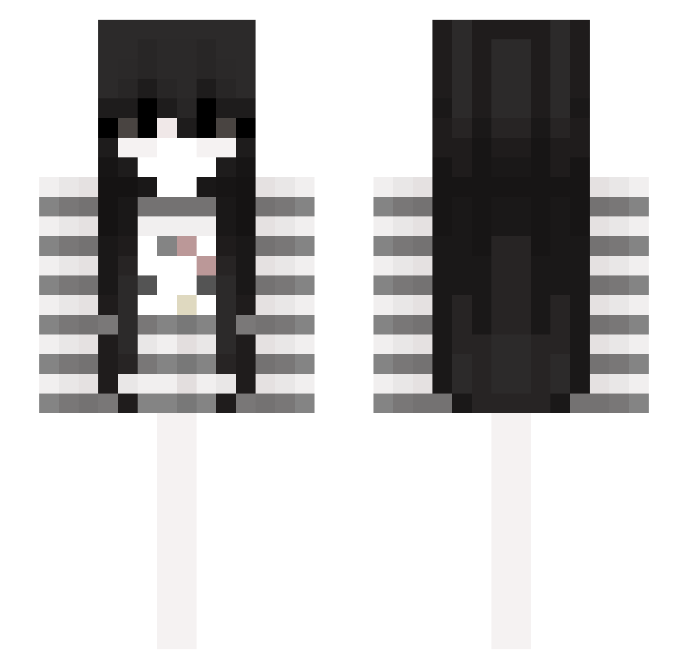 zombiesword Minecraft skin, front and back view