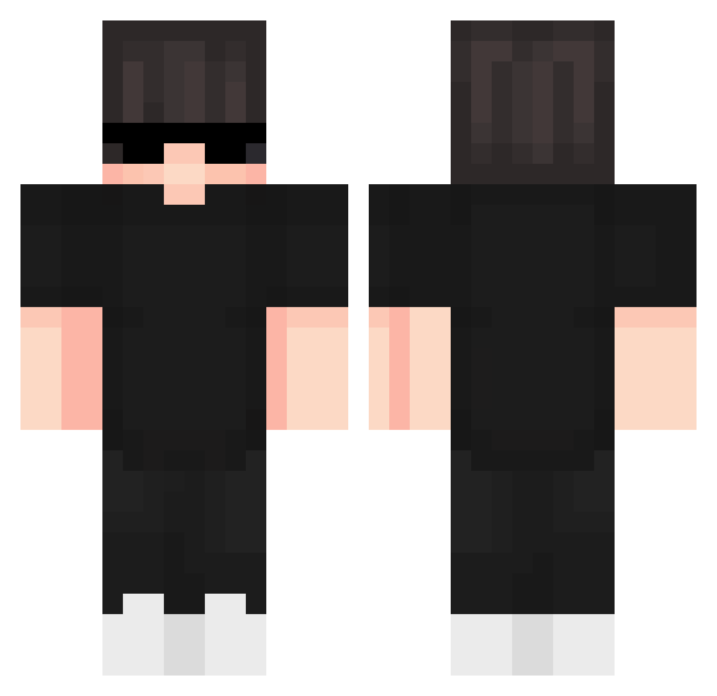 EpicChamp Minecraft skin, front and back view