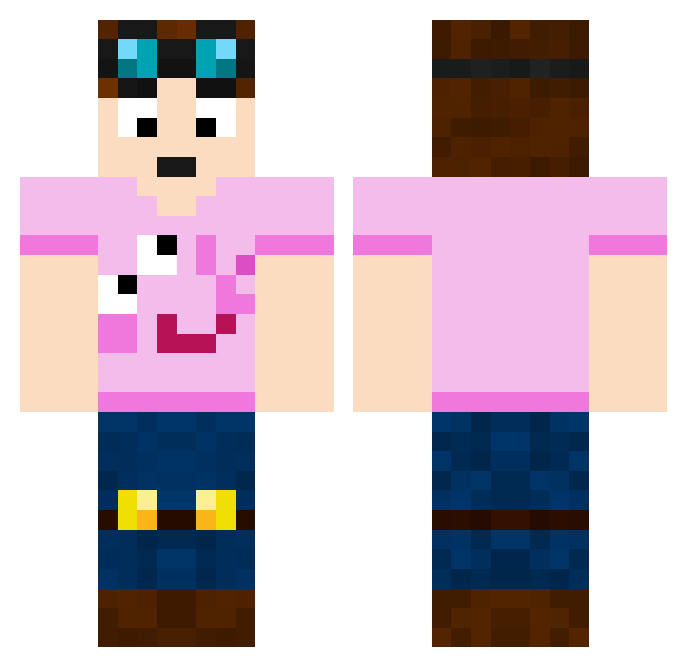 TIGERTANKZ Minecraft skin, front and back view