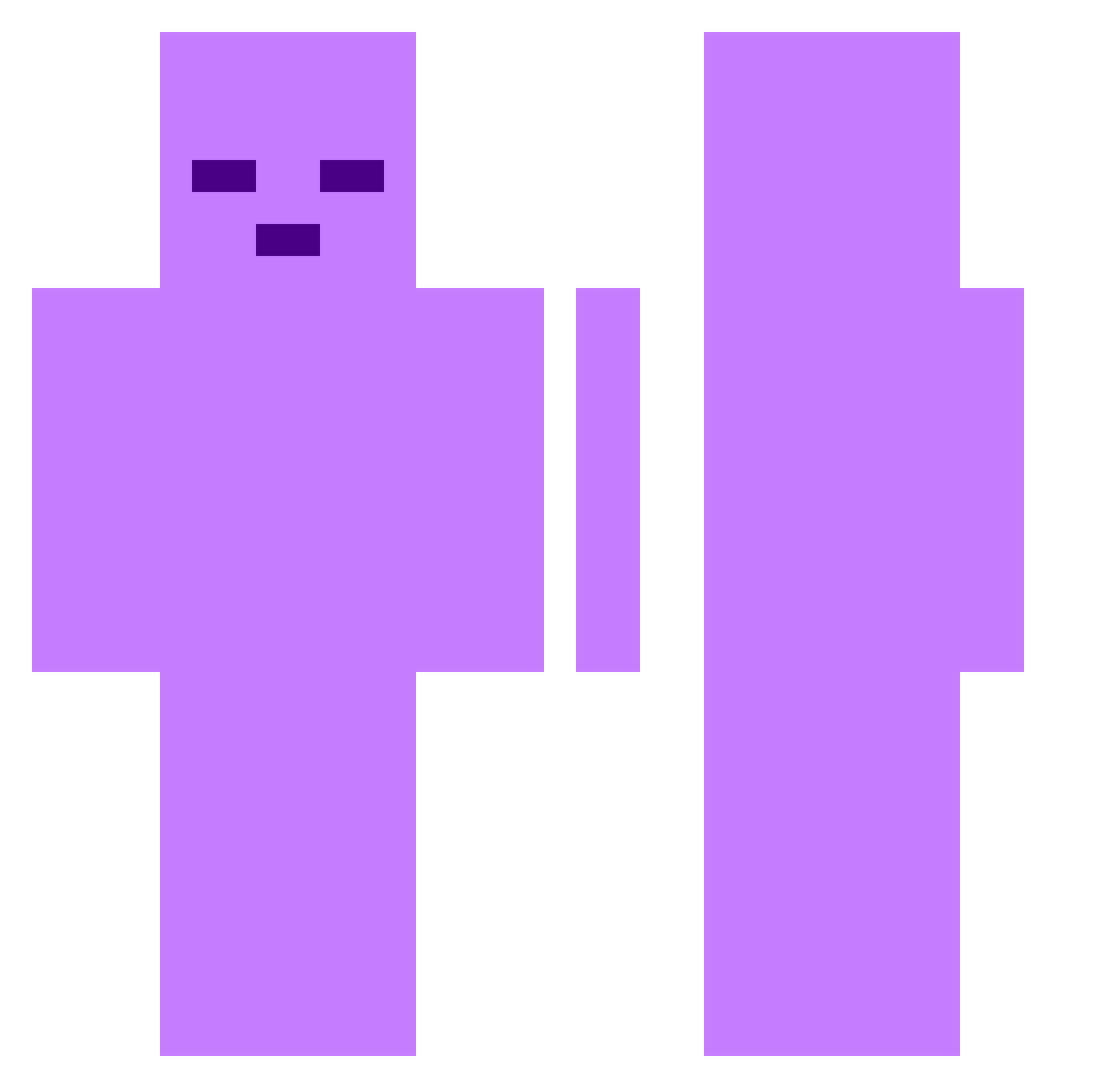utski Minecraft skin, front and back view