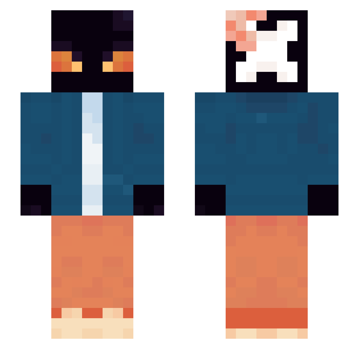 Thunderbeast Minecraft skin, front and back view