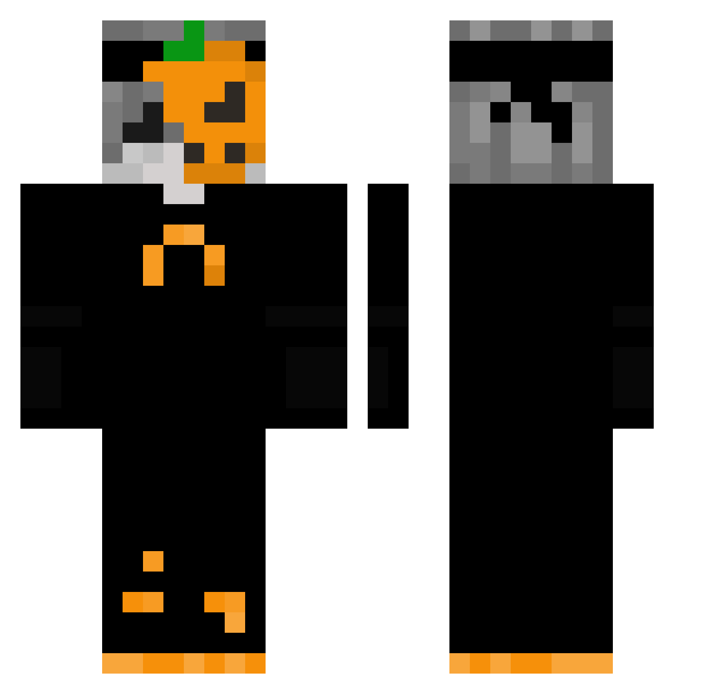 sansuk Minecraft skin, front and back view