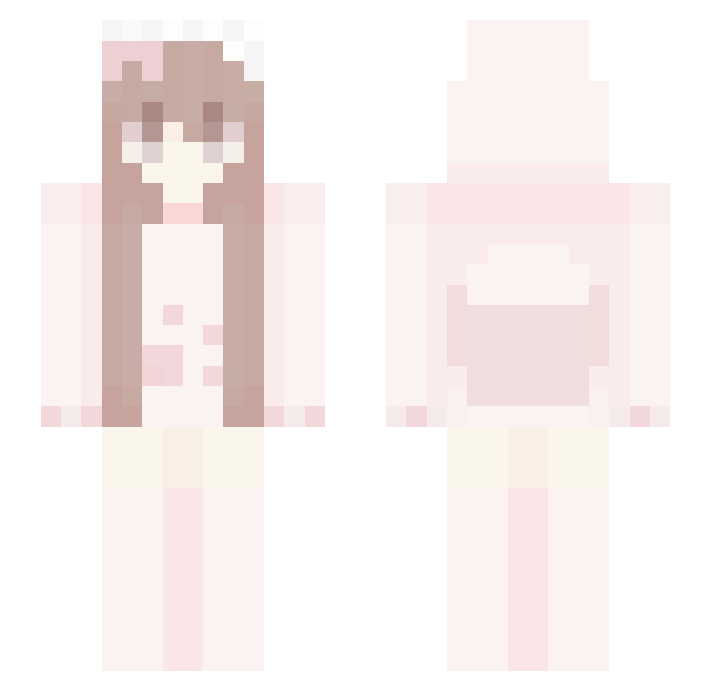 VioletteKatze Minecraft skin, front and back view