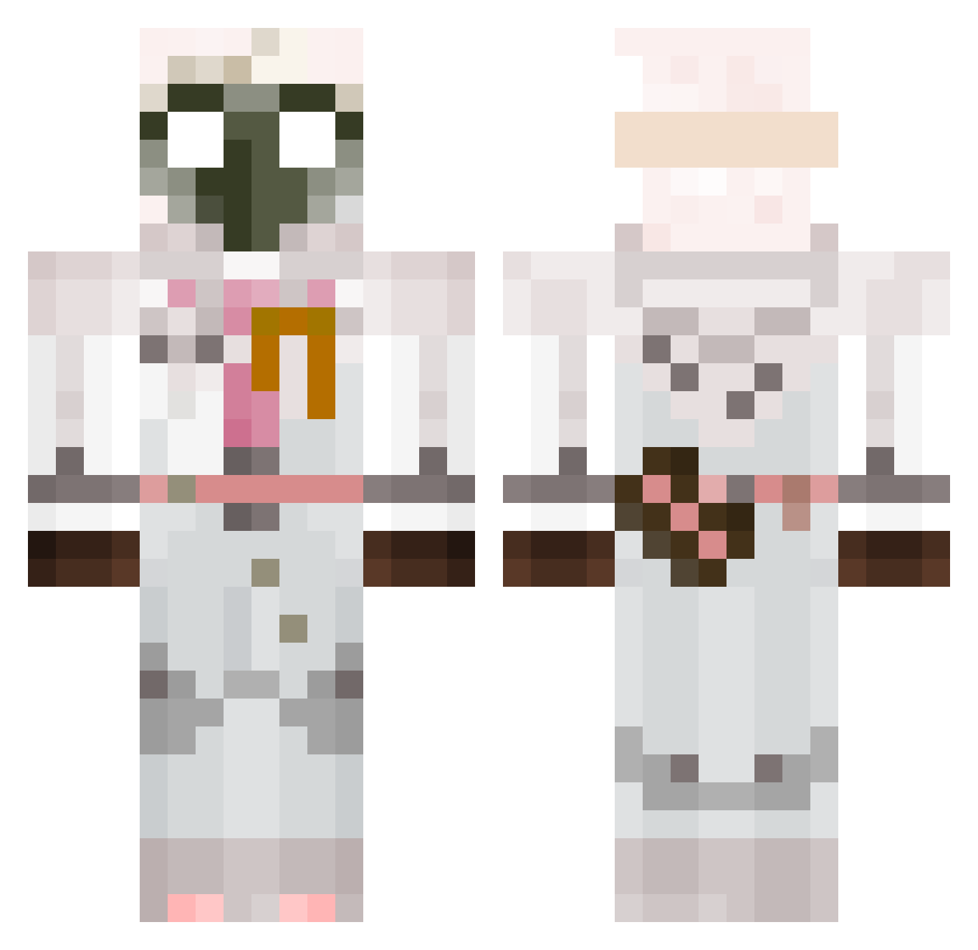 Moranyixiao Minecraft skin, front and back view