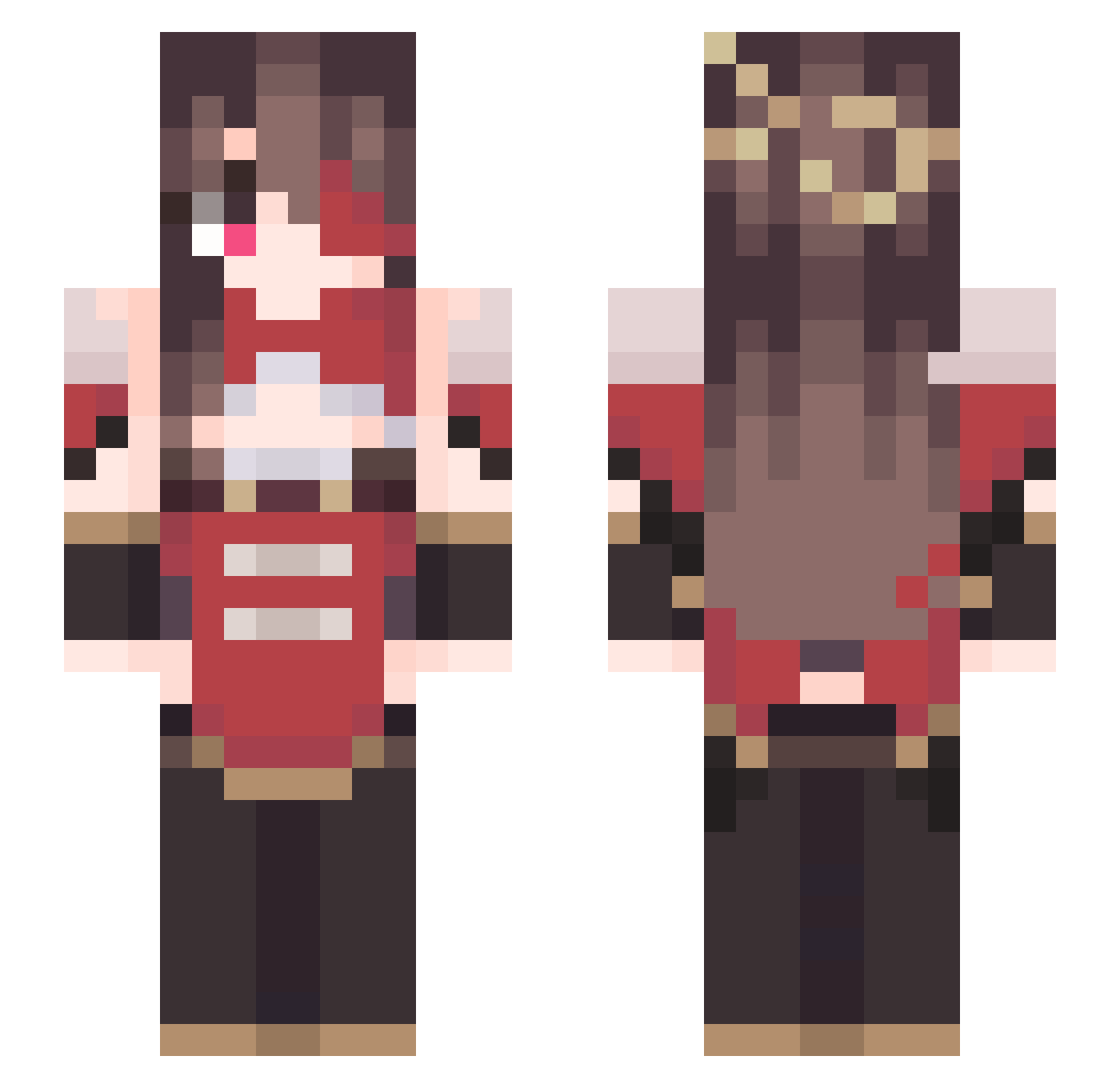 Beiduo Minecraft skin, front and back view