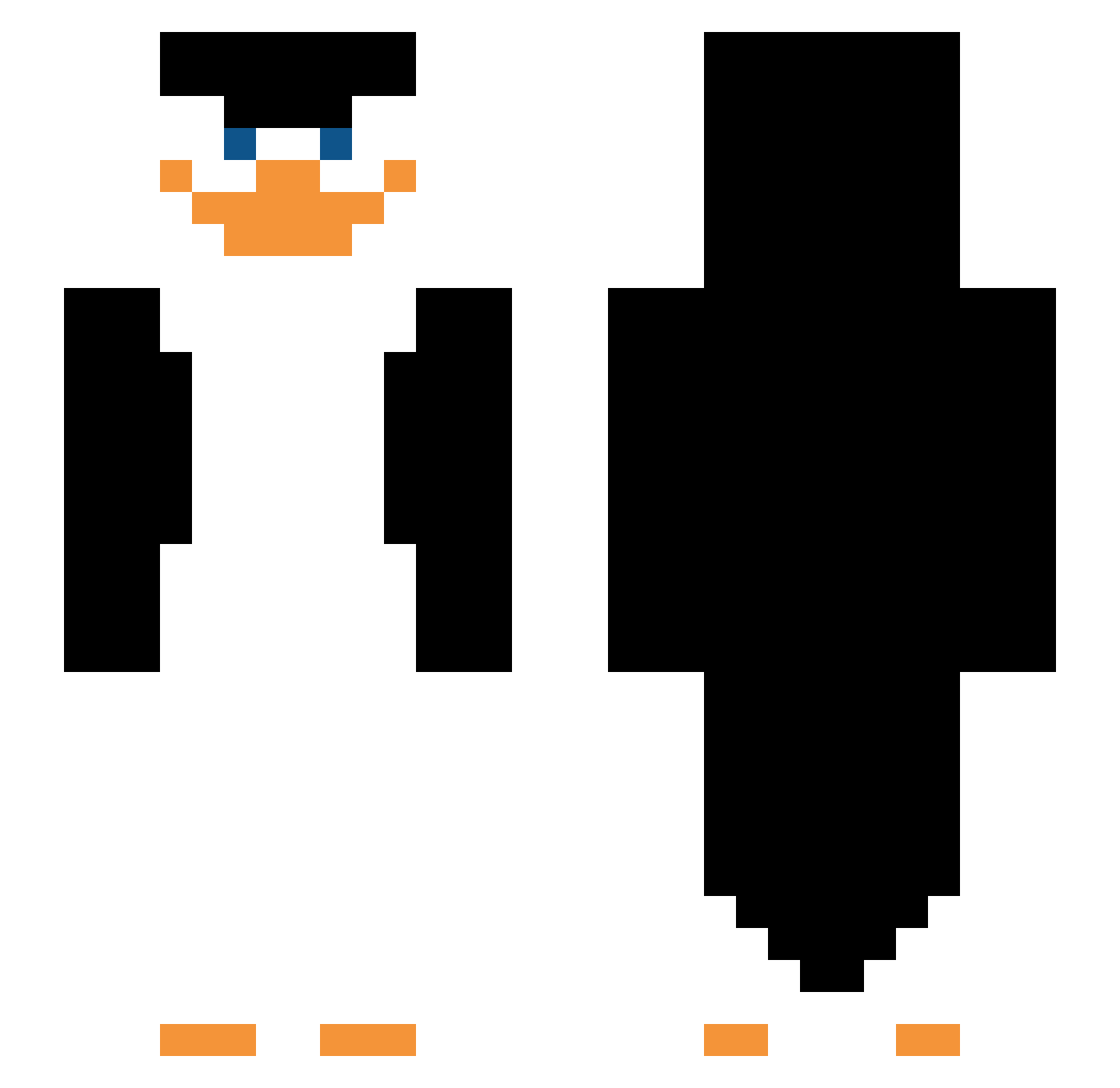 Quicksy_ Minecraft skin, front and back view