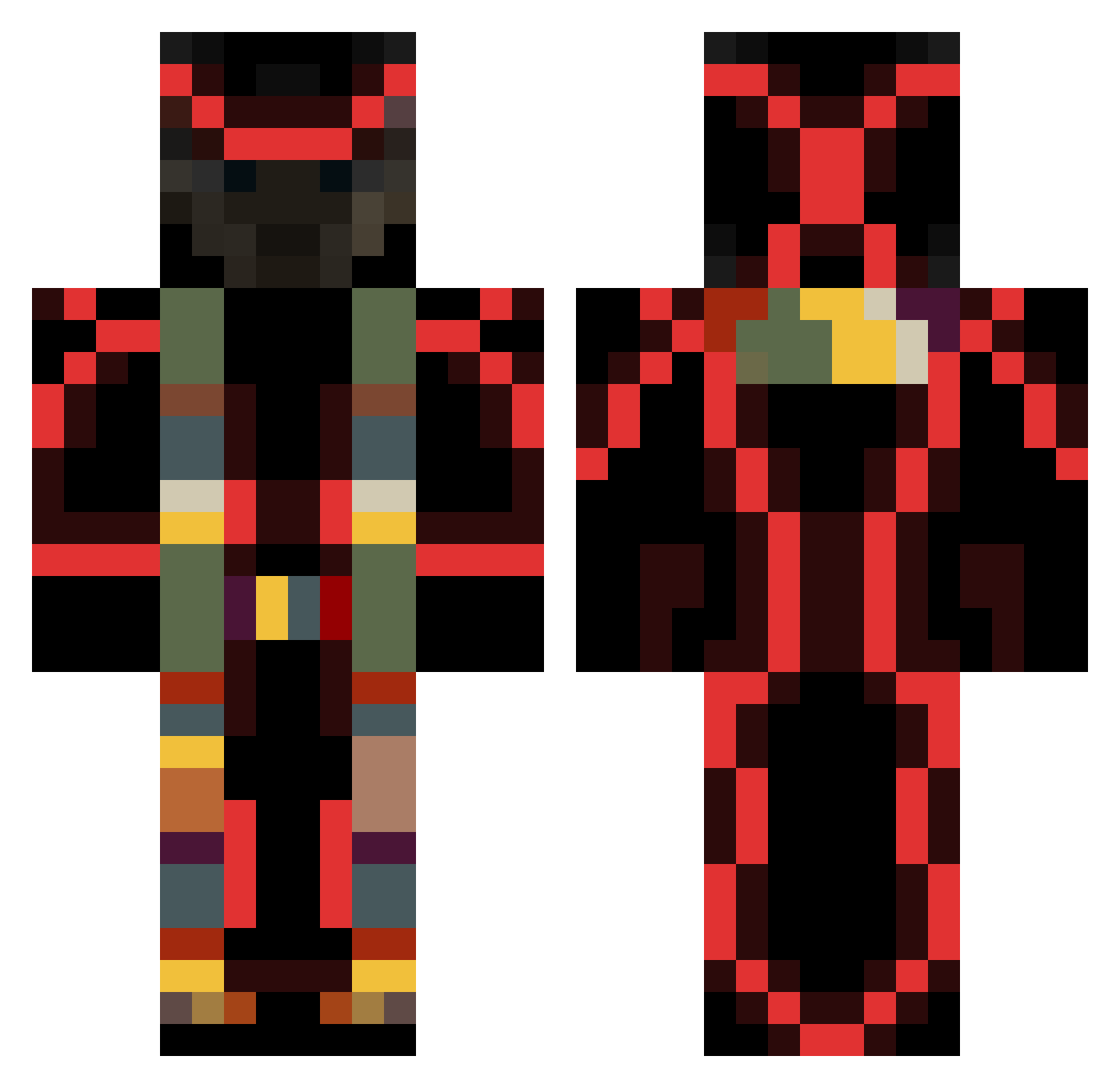 The1MoP Minecraft skin, front and back view