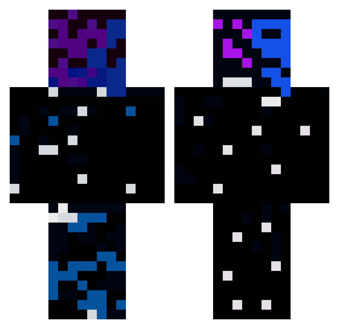 SalmonHunker Minecraft skin, front and back view