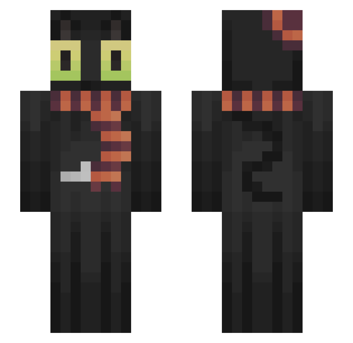 KAINO_0 Minecraft skin, front and back view