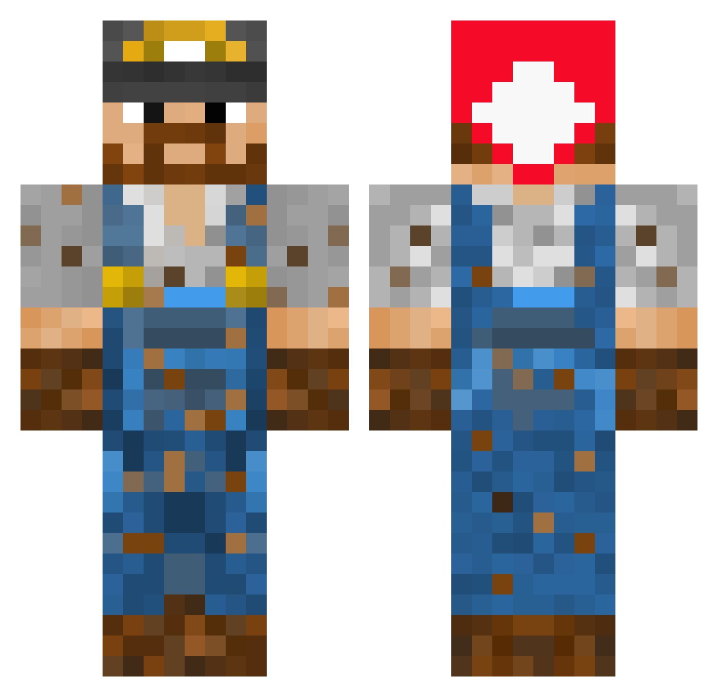 Modifier_Niko Minecraft skin, front and back view