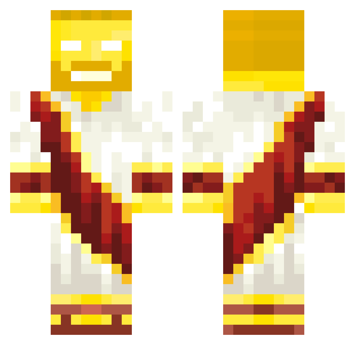 WildGoul Minecraft skin, front and back view