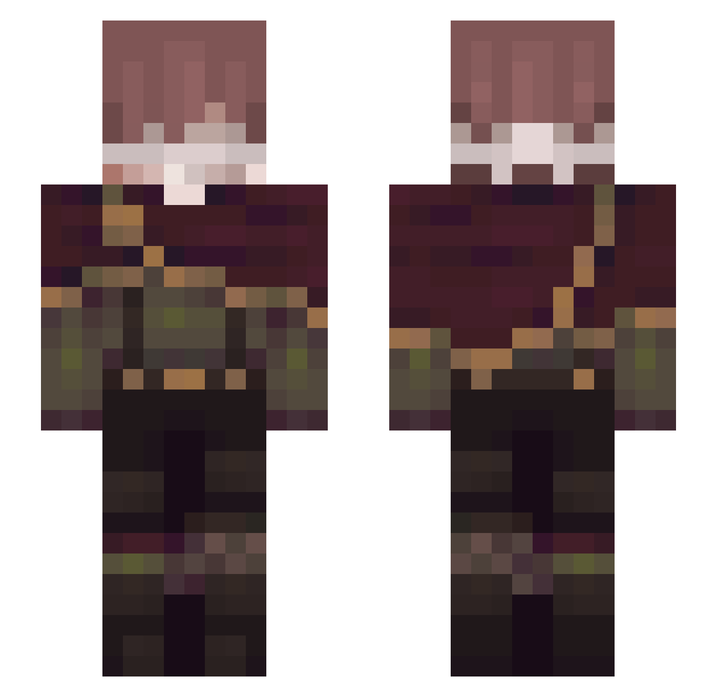 womaandestroyer Minecraft skin, front and back view