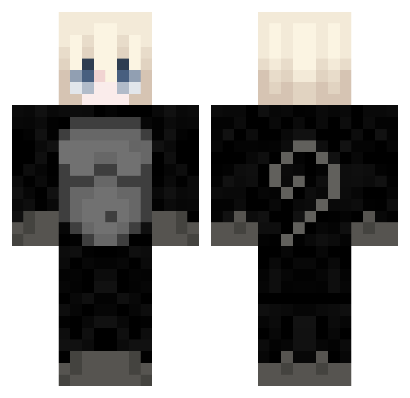 thsxw Minecraft skin, front and back view