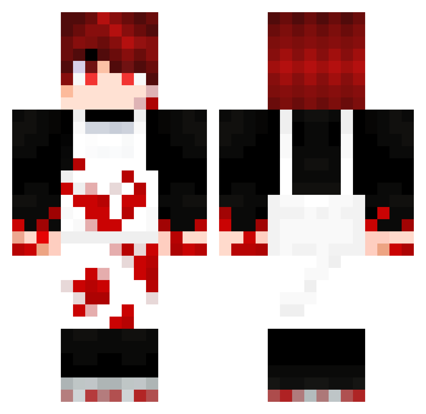 Tvdy Minecraft skin, front and back view