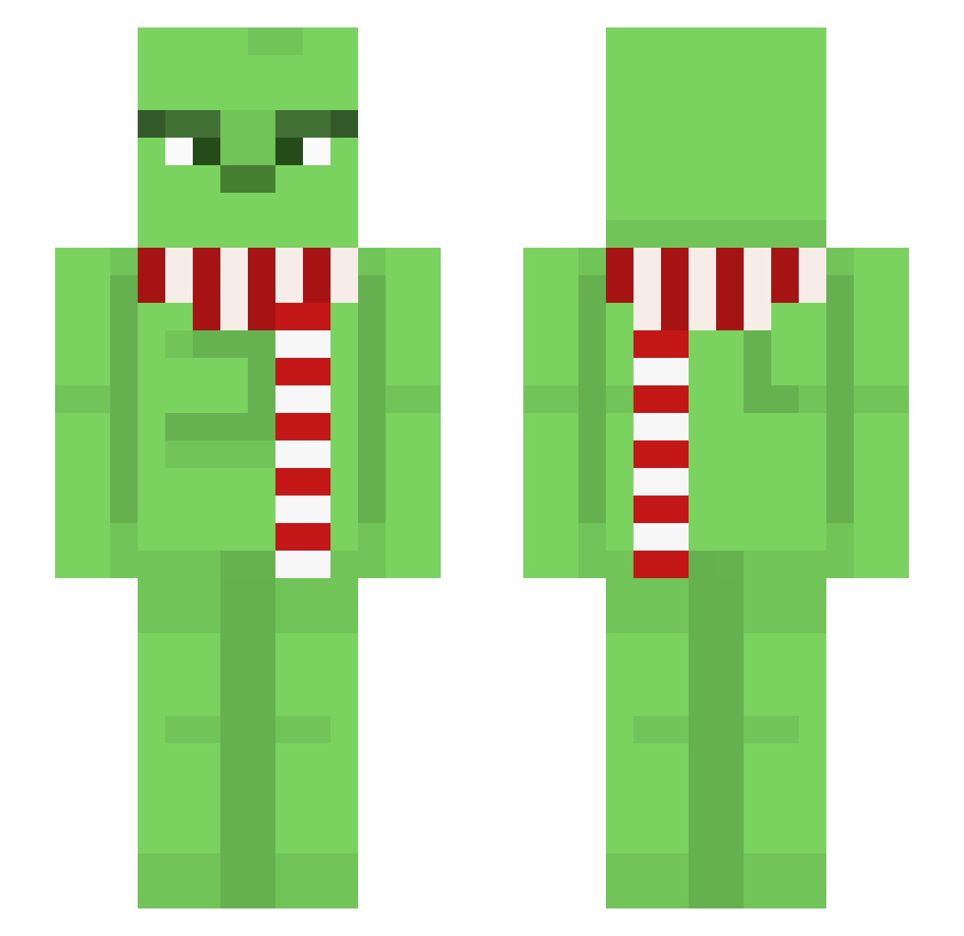 Bastos2701 Minecraft skin, front and back view
