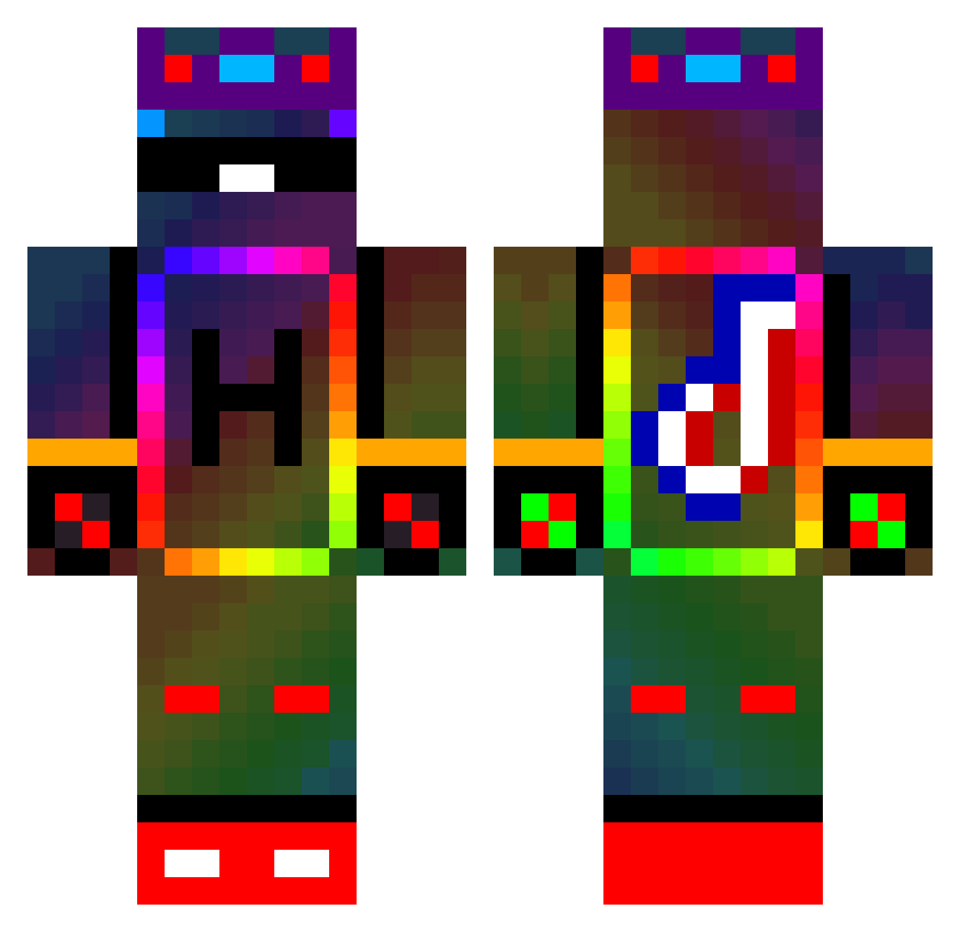 _Fleshka_Games_ Minecraft skin, front and back view