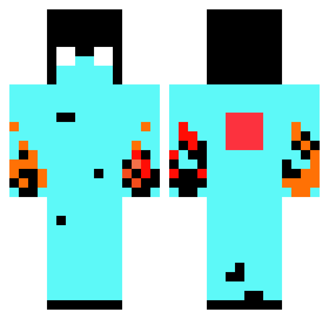 Kozmos6 Minecraft skin, front and back view