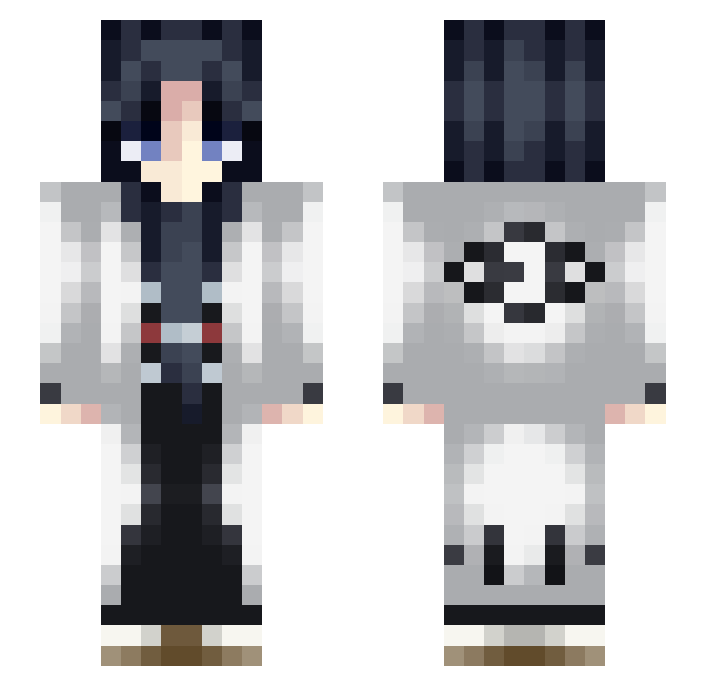 proutahah Minecraft skin, front and back view