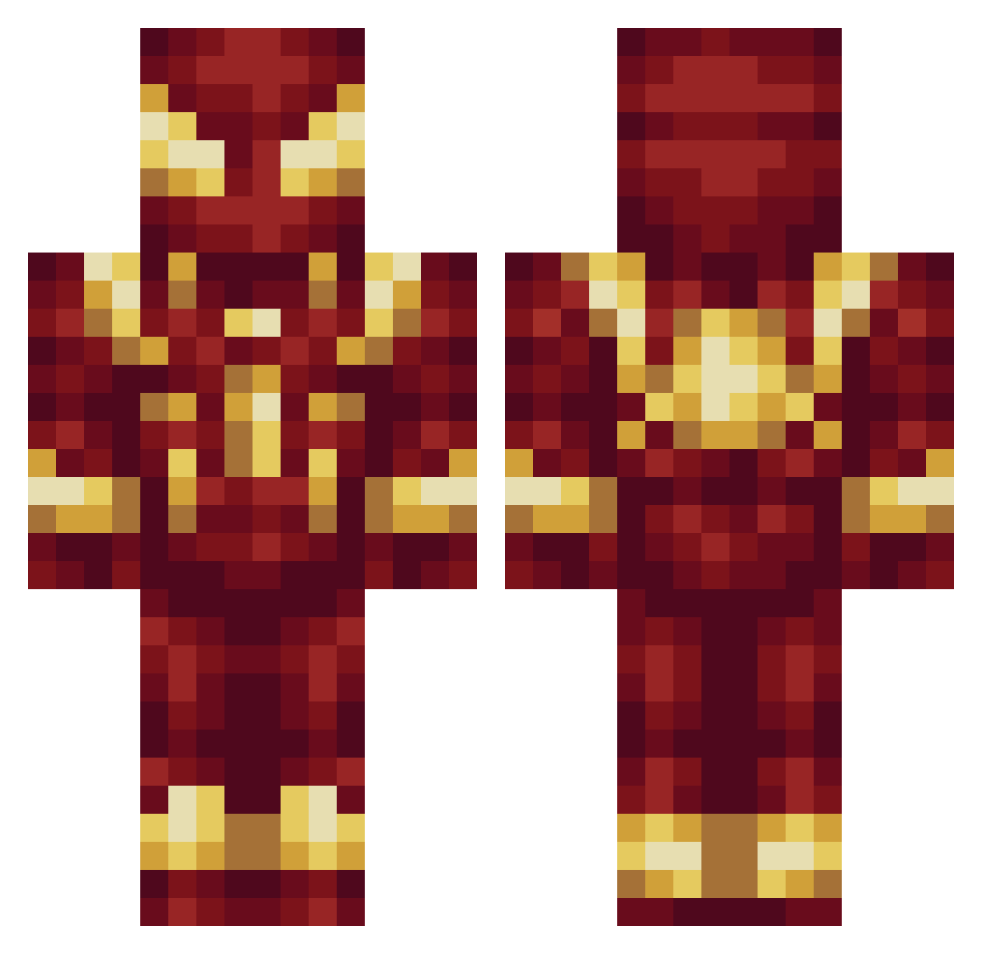FancySaucer Minecraft skin, front and back view
