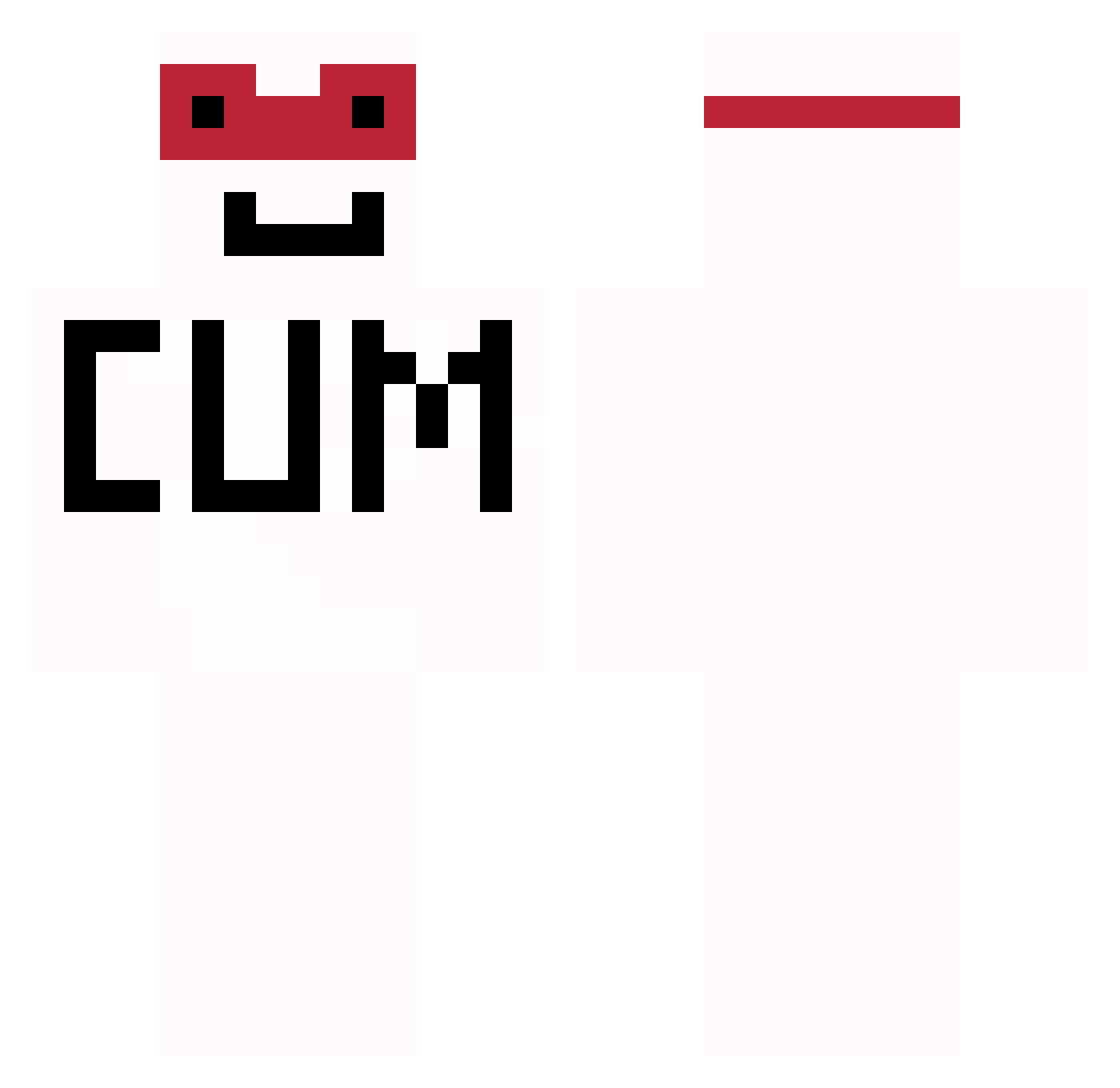 Mdaboi Minecraft skin, front and back view